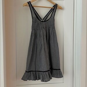 Urban Outfitters Kimchi Blue Gracie Gingham Cotton Sleeveless Frock Mini Dress